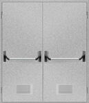 Двухстворчатые Противопожарные Двери (Двупольные) Антипаника с вентиляционной решеткой EI60 ГОСТ Р 53307-2009