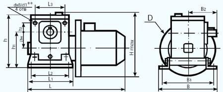 Мотор-редукторы червячные одноступенчатые тип МРЧ (МЧ)