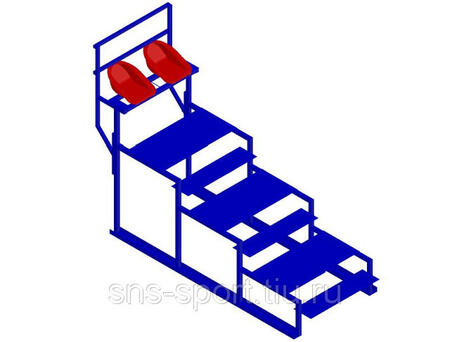Подъём 4х-ярусный/лестничный проход + (2 доп. места) с пластиковыми сиденьями