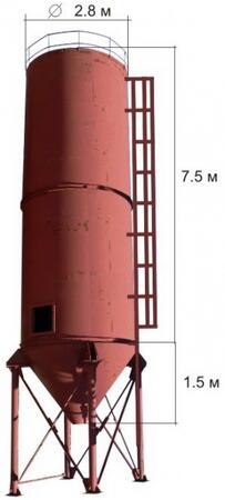 Склад для сыпучих материалов БСМ-6 в базовой комплектации