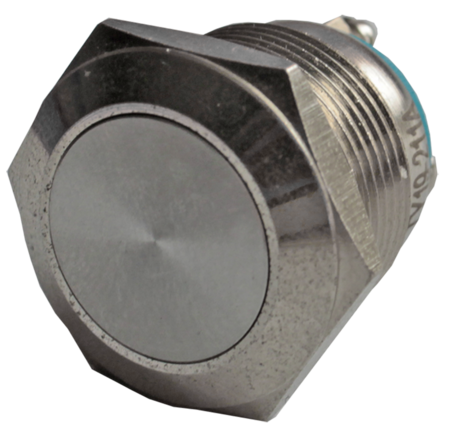 Кнопка металлическая 19 мм антивандальная SD16-V-19FB