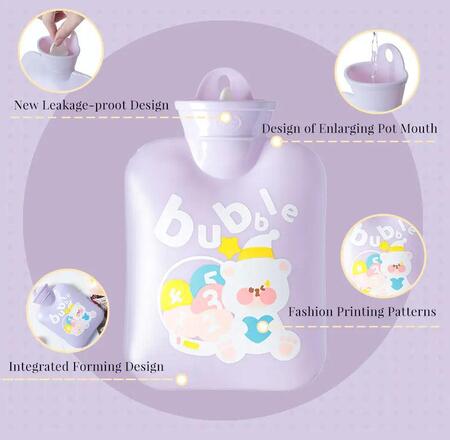Explosion-proof leak-proof plastic cartoon cute hot water bottle CD-9008-9018