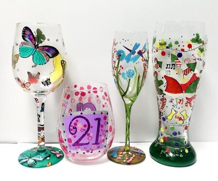 Glass Ornaments,Hand Painted Wine Cups