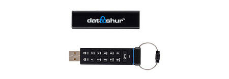Защищенный флэш-диск DataShur 32GB, удароустойчивый, пыле-, влагозащита, шифрование 256 бит