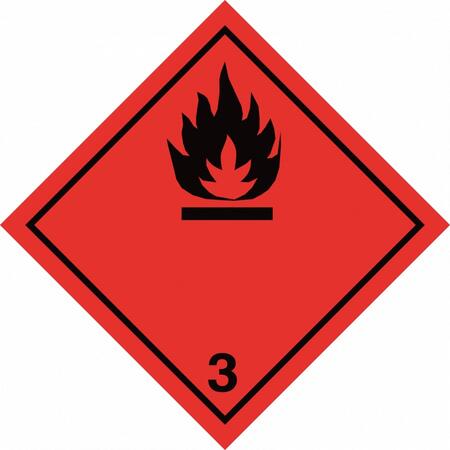 Знак на бензовоз, Класс 3, наклейка
