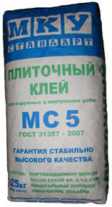 Плиточный клей МКУ Стандарт МС5