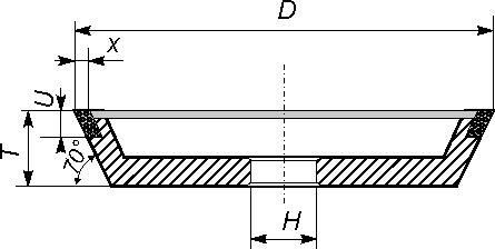 Шлифовальный круг 11V9-70° (Алмаз и КНБ)