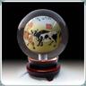 Home Decro,China Inner Painting Crystal Ball,Hand Inside Painted Crystal Ball