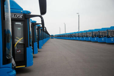 В Белгороде состоялась церемония передачи 58-и новых автобусов ЛиАЗ на газомоторном топливе