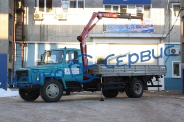Отечественный грузовик ГАЗ-3309 с краном Amco Veba 105 2s