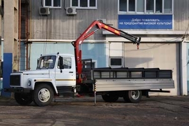 Автоспецтехника для перевозки контейнеров с биологическими отходами на базе ГАЗ-3309 с КМУ Amco Veb