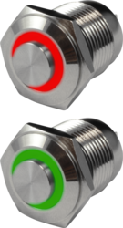 Кнопка металлическая 16 мм антивандальная с подсветкой SD16-V-16ICB