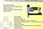 Мебельный скобозабивной степлер TESTO SF8016BL1