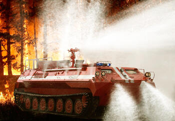 Гусеничная пожарная машина МТ-ЛБу-ГПМ-10