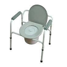 Кресла-туалеты стальные со спинкой (АМСВ92)