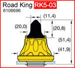 Твердосплавные дорожные резцы серии "ROAD KING" 