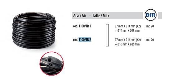 Шланг резиновый тройной (молочно-вакуумный) Шланг резиновый тройной (молочно-вакуумный)