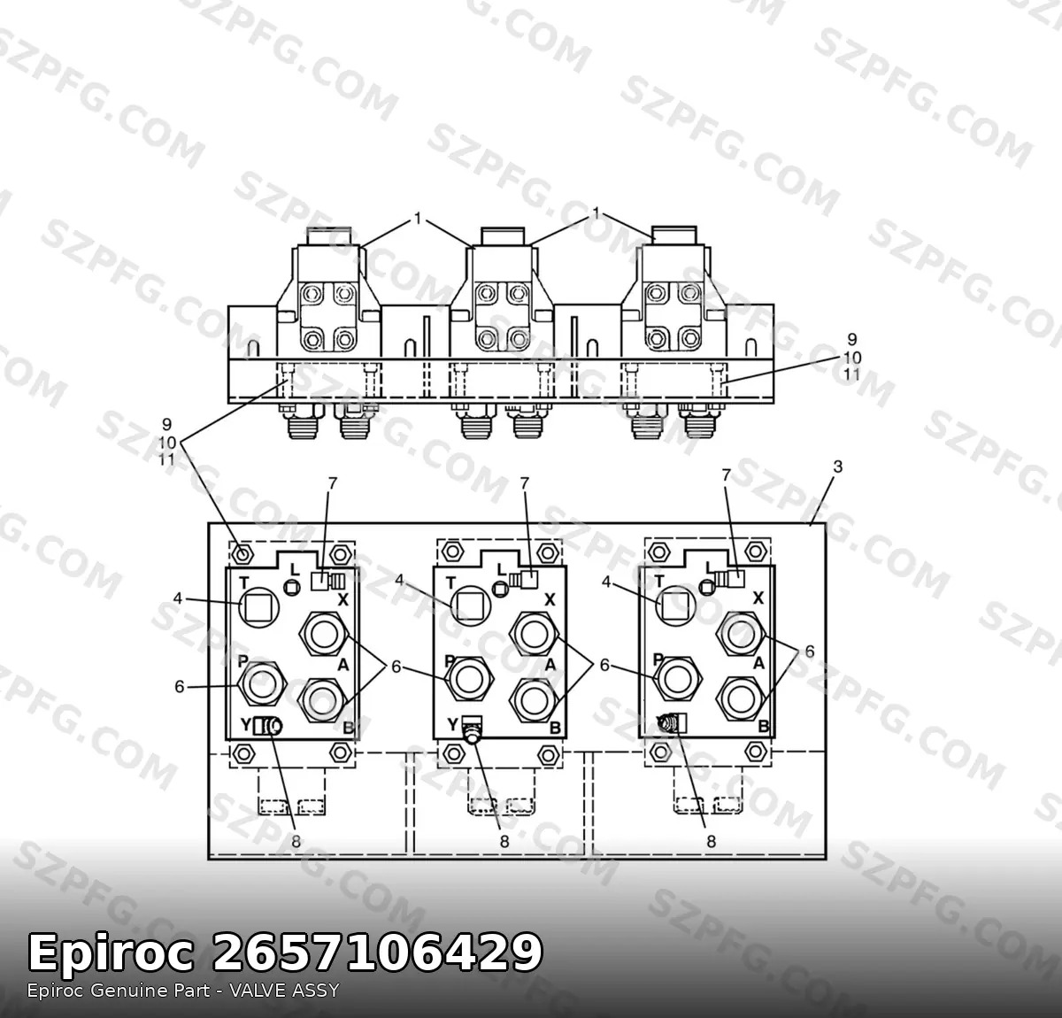 Сборка клапана гидросистемы Epiroc / Atlas Copco 2657106429 для CDM30 / DM25SP / DM30 / DM45 / DM50 / DML Сборка клапана гидросистемы Epiroc / Atlas Copco 2657106429 для CDM30 / DM25SP / DM30 / DM45 / DM50 / DML