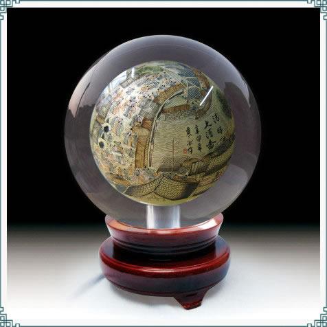 Home Decro,China Inner Painting Crystal Ball,Hand Inside Painted Crystal Ball