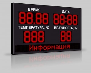 Электронные часы-термометр уличного исполнения.