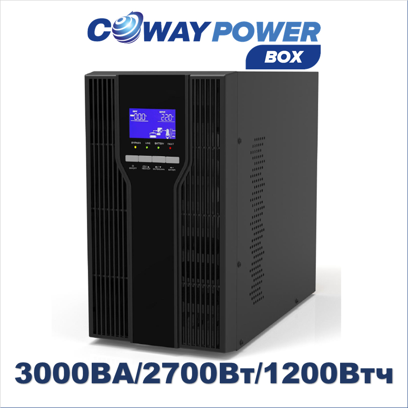 Компактный ИБП для котлов и насосов Coway PowerBox i3/1.2 (2700Вт/1200Вт×ч