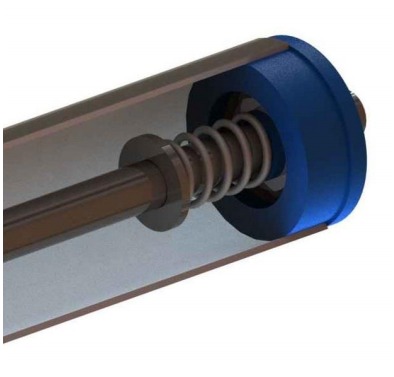 Ролик конвейерный подпружиненный/Ось трубка (круг).