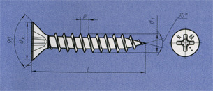 Шуруп универсальный (CHIPBOARD SCREW), черное фосфатирование или оцинкованный  ТУ BY 400024166.007-2008