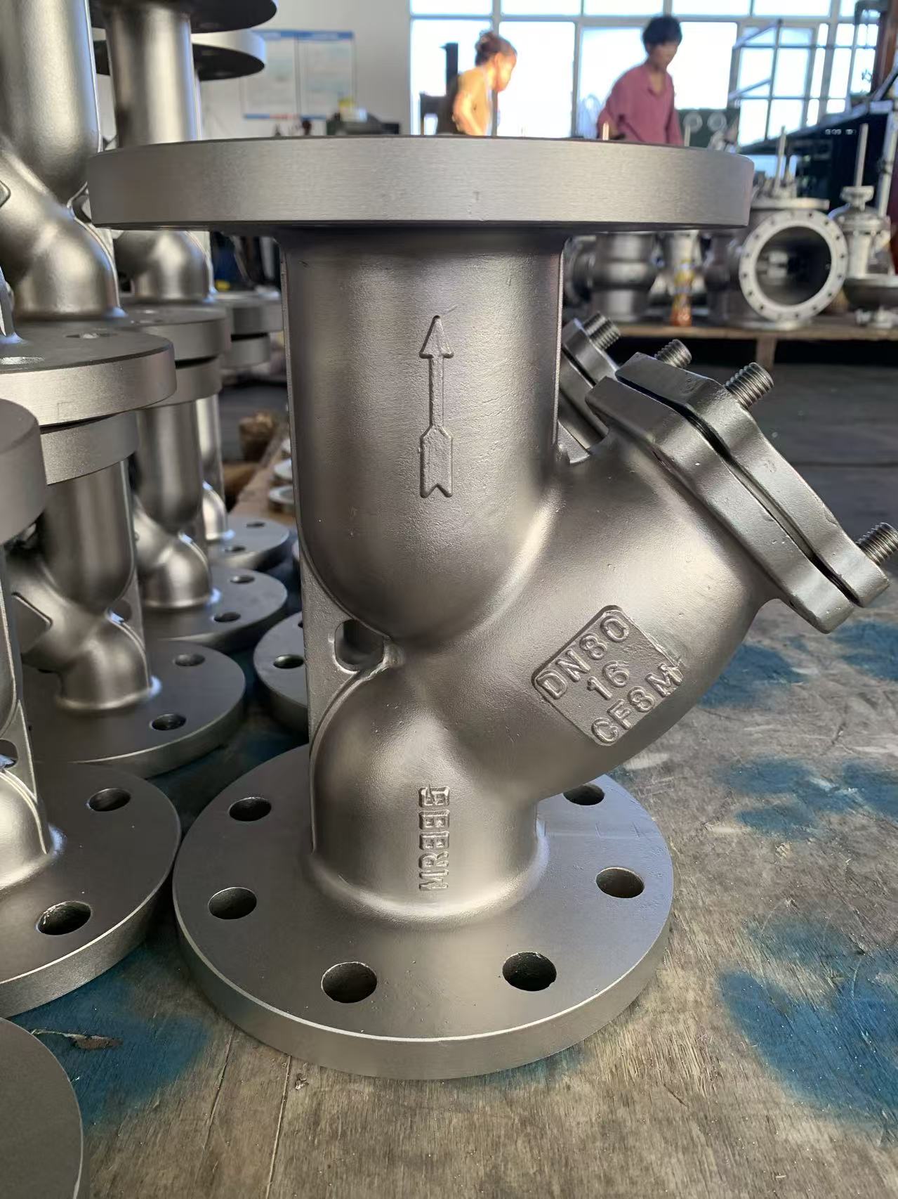 Сетчатый фильтр фланцевый типа Y из нержавейки CF8 PN16 DN80