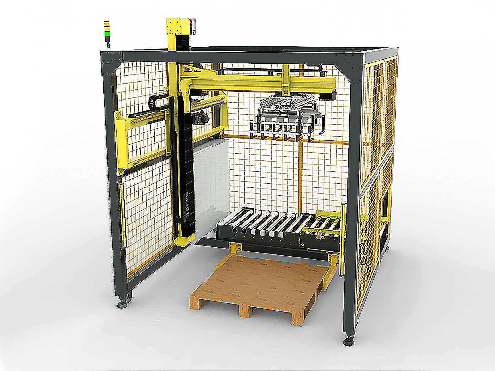 Паллетайзер портальный (укладчик) мобильный для мешков / коробок / ведер