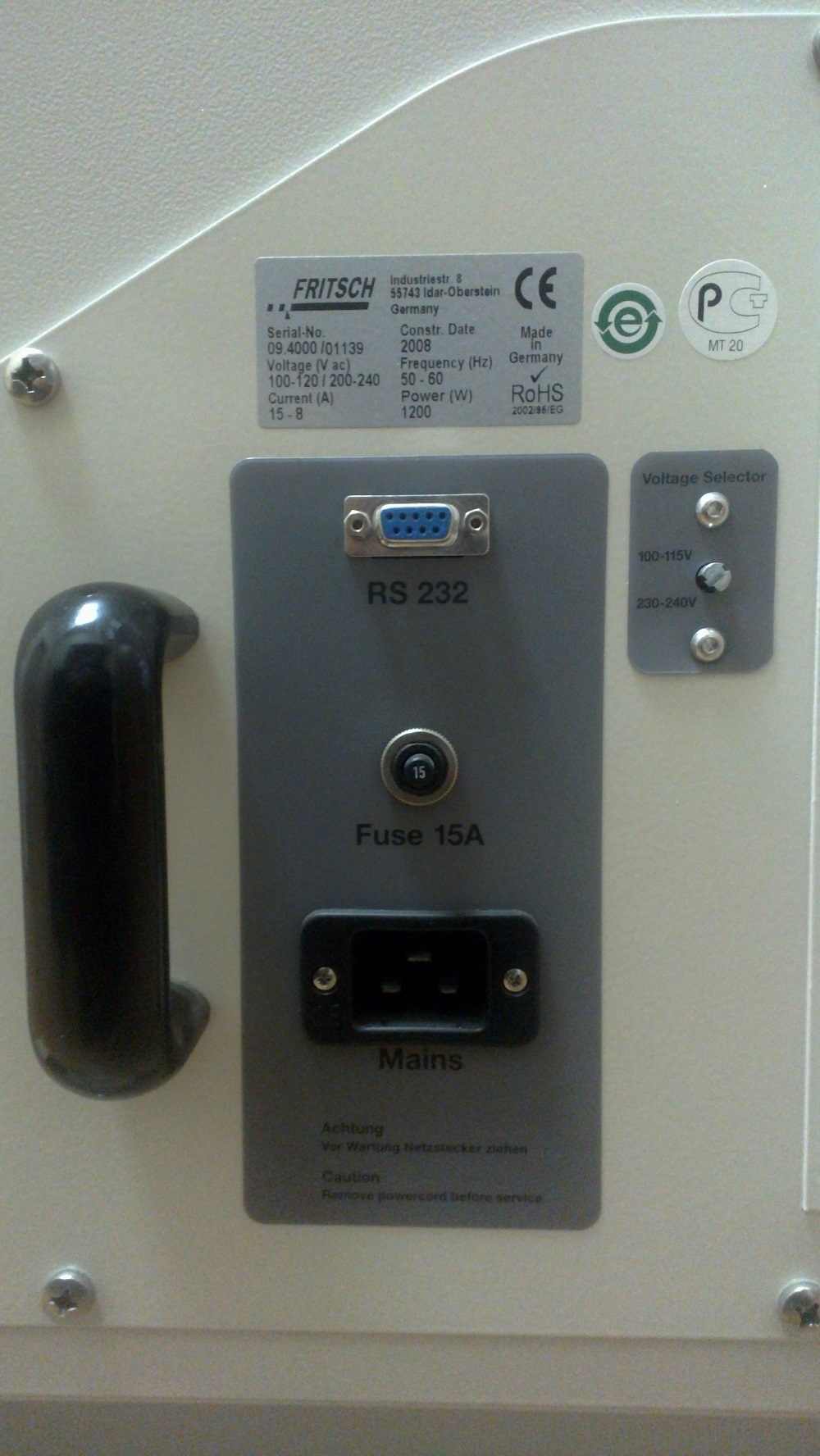 Дисковая вибрационная мельница Pulverisette 9