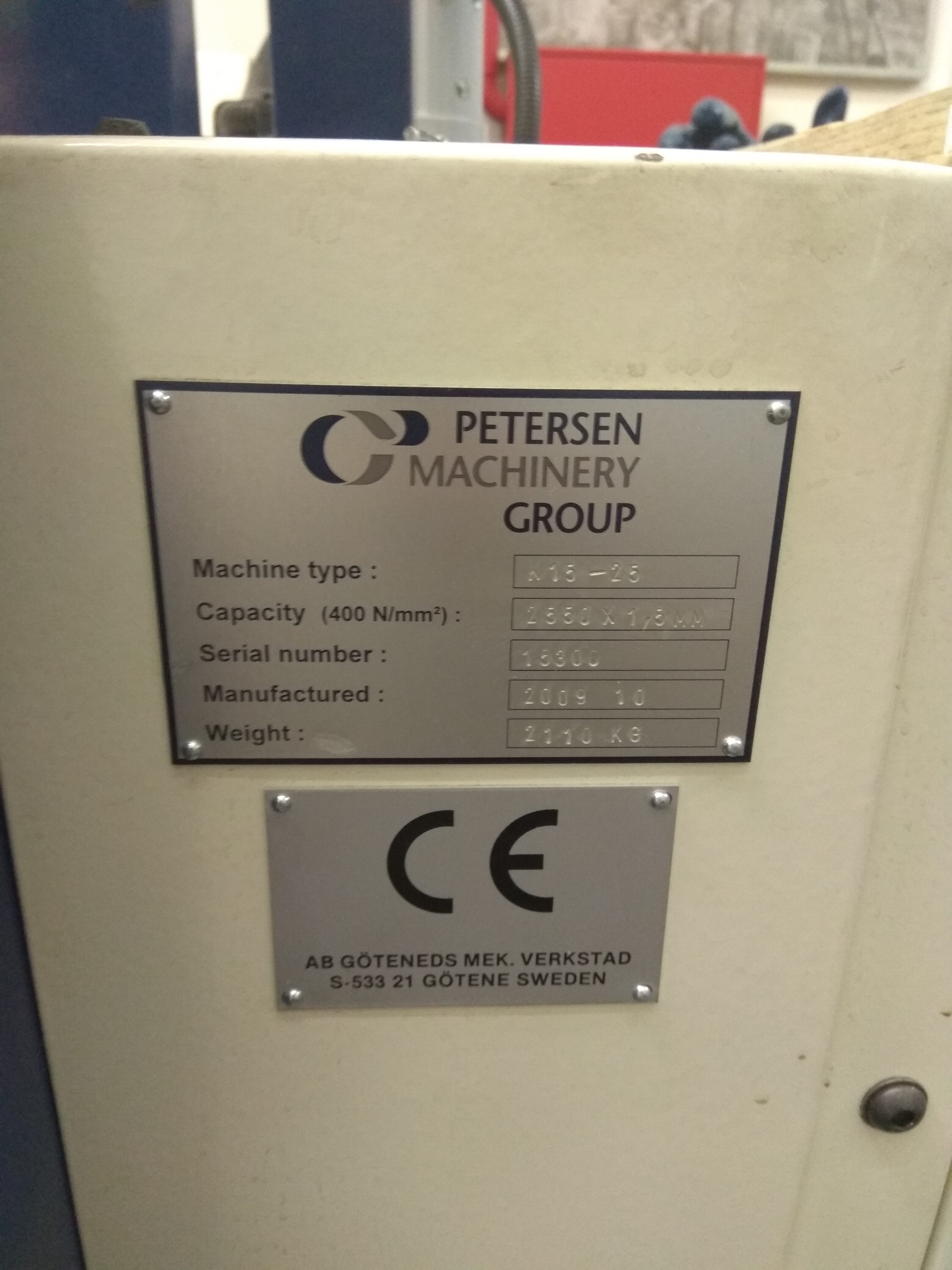Petersen Machinery Group К15-25 Гибочный станок 2007 год б/у