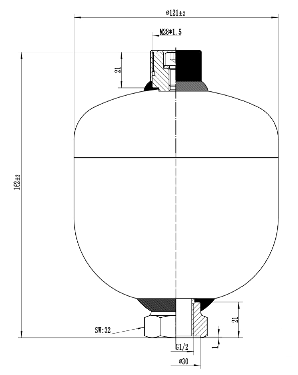 Гидроаккумулятор 0.75 G1/2"