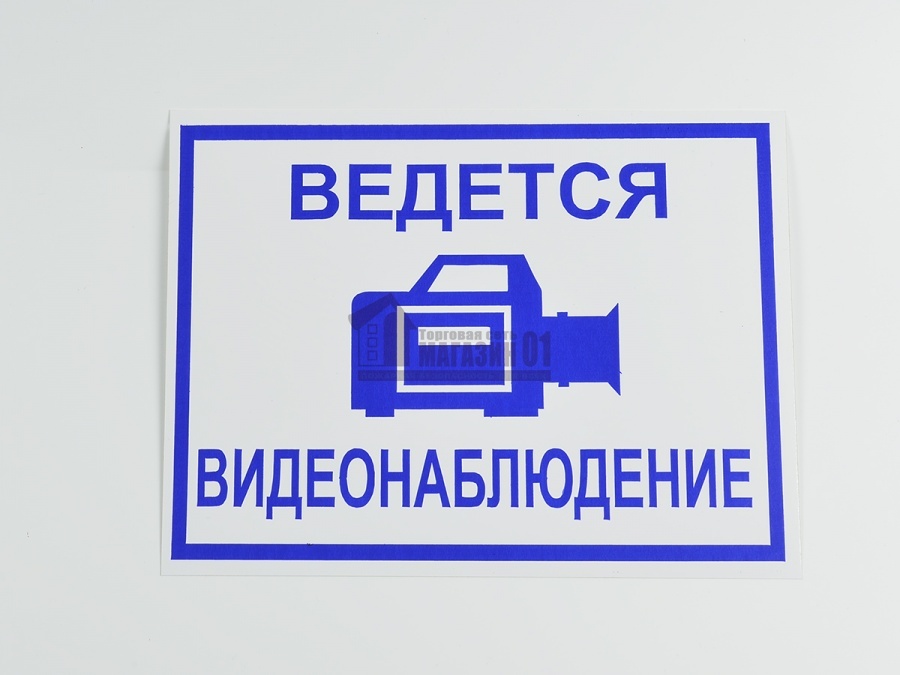 Знак 'Ведется видеонаблюдение' 200х150 мм