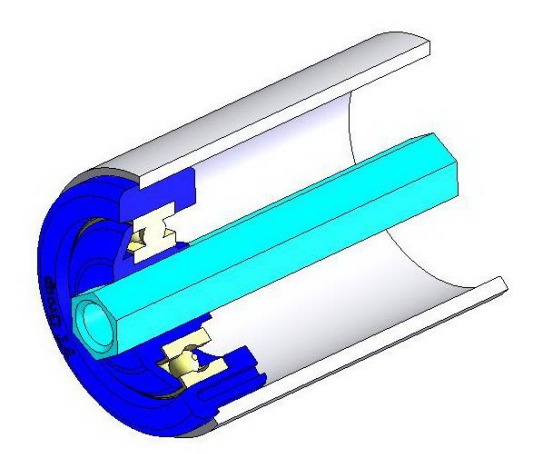 Ролик конвейерный/Ось шестигранник.