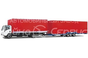 Тягач на базе ISUZU ELF 9.5 EXTRALONG с прицепом