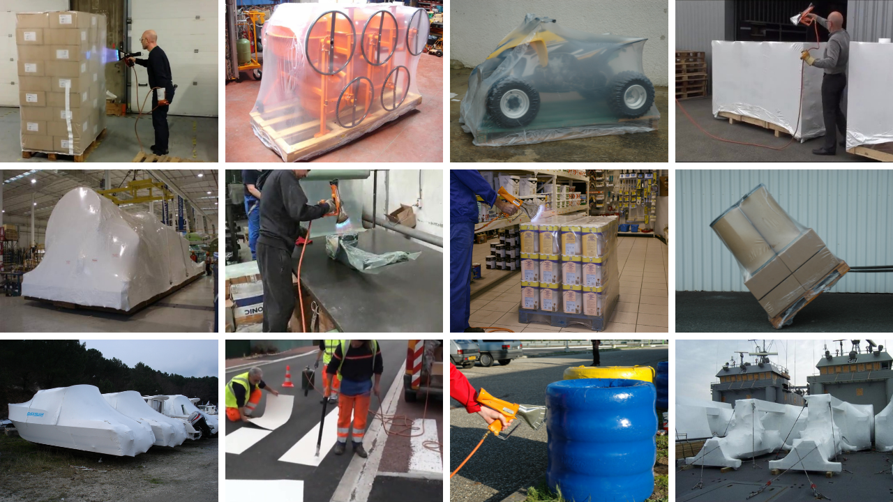 Алджипак: решение задач транспортной и сезонной упаковки продукции с помощью газовых термоусадочных пистолетов RAFALE.