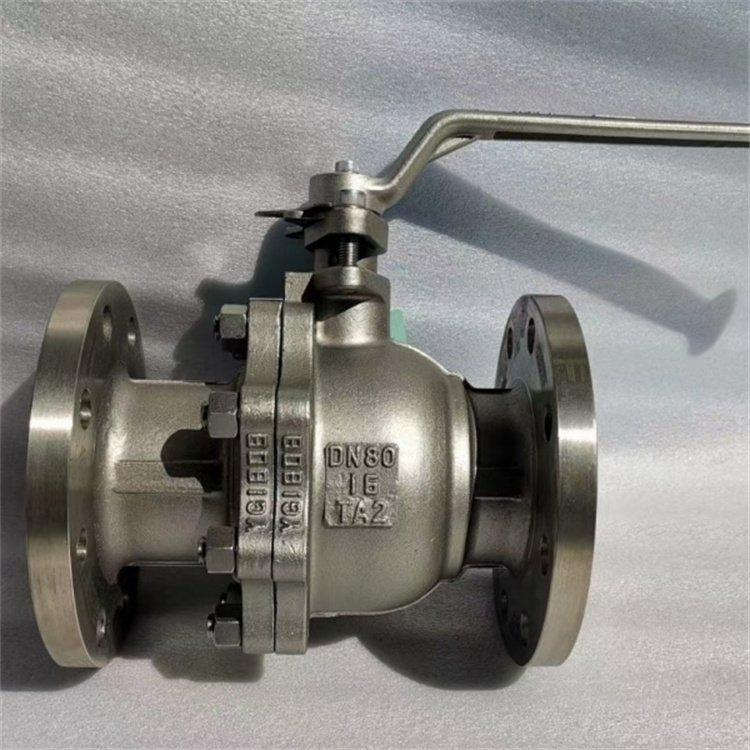 Кран шаровой двухсоставной титановый фланцевый 11тн41п