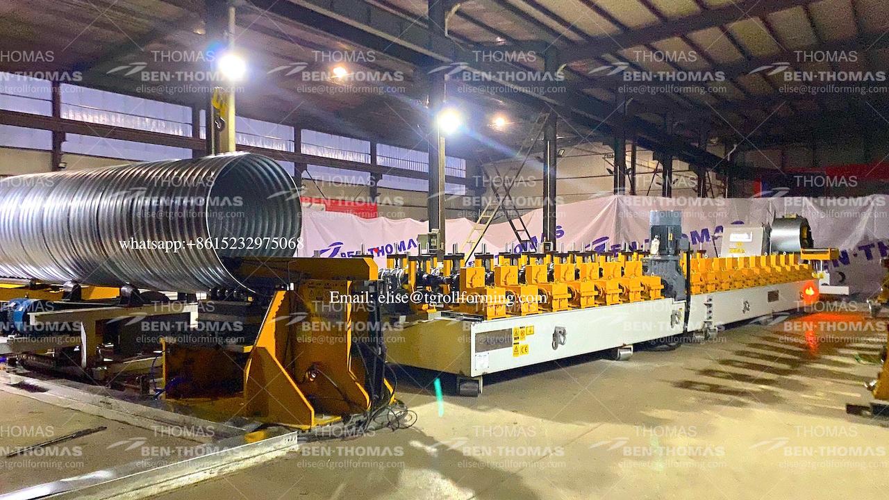 Производственная линия по изготовлению металлических спиральных гофрированных труб большого спектра диаметров Производственная линия по изготовлению металлических спиральных гофрированных труб большого спектра диаметров