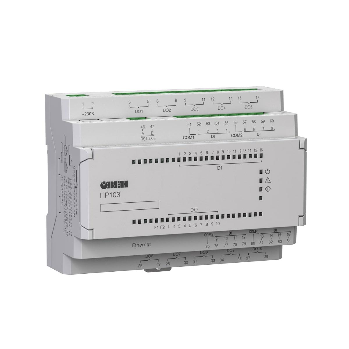 В продаже первое программируемое реле с Ethernet ПР103 с питанием 230 В В продаже первое программируемое реле с Ethernet ПР103 с питанием 230 В