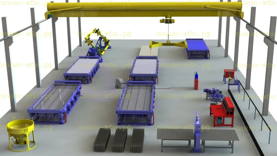 Линия производства дорожных плит ПДН-14 Линия производства дорожных плит ПДН-14