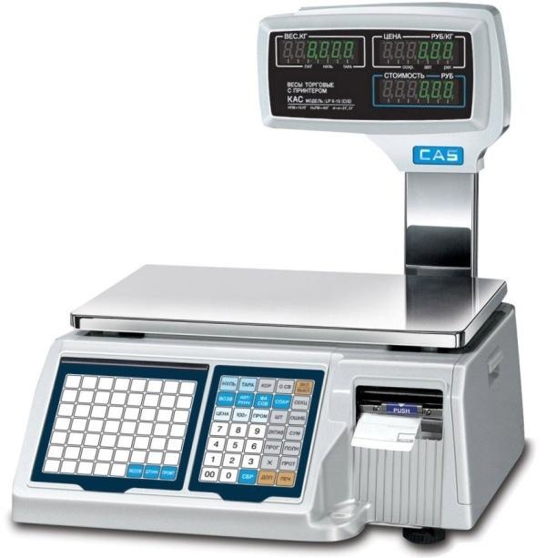 Весы с принтером для печати штрих-кодов CAS LPII и встроенной сетевой картой Весы с принтером для печати штрих-кодов CAS LPII и встроенной сетевой картой