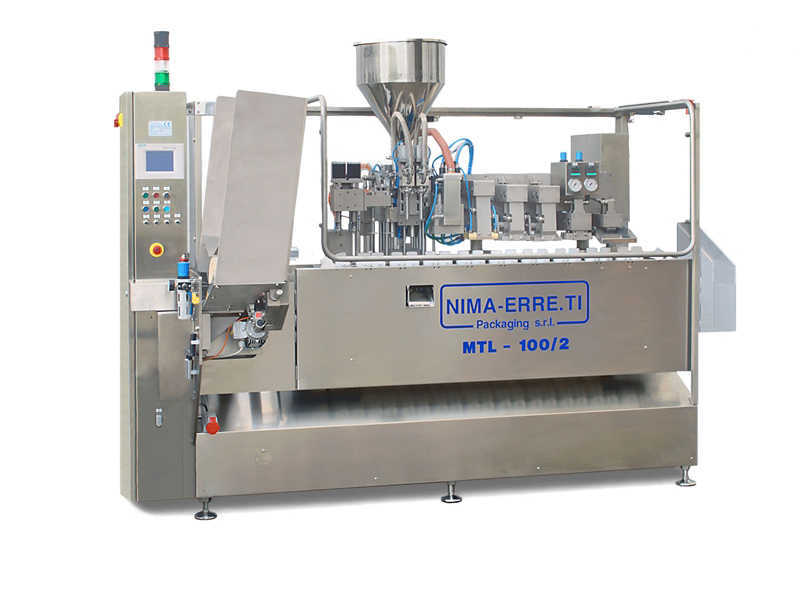 Итальянская линейная машина заполнения и закрытия туб, MLT 100/2 Итальянская линейная машина заполнения и закрытия туб, MLT 100/2