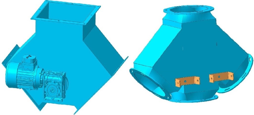 Клапан перекидной электрический, клапан перекидной ручной Клапан перекидной электрический, клапан перекидной ручной