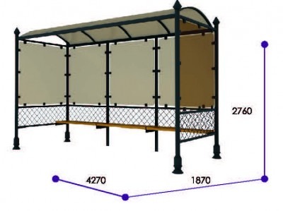Павильон остановочный Визит-1 Павильон остановочный Визит-1